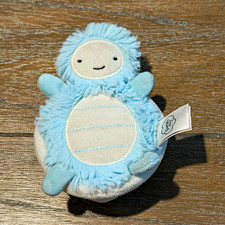 Slumberkins Mini Kin Blue White Turtle Plush Stuffed Animal Washable Toy picture