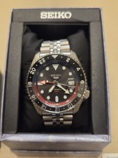 Seiko 5 Sport Automatic GMT Steel Band Black Dial Watch SSK019 Made In Japan New picture