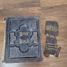 Combination Holy Bible Self-Pronouncing Edition KJV Old & New Testaments HC 1895 picture