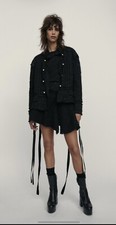 RARE LIMITED $200 ZARA JACKET TONAL MATCHING FABRIC EDITOR PICK XS-M 9093/317 picture