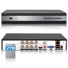 6‑in‑1 8CH H.265+ Hybrid DVR 2TB HDD Multi‑Format Security Camera Compatible picture