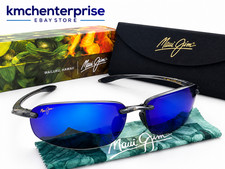 Maui Jim B407-11 Ho'okipa Sunglasses Grey Frame/Blue Hawaii Polarized Lenses New picture