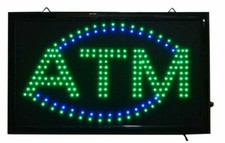 LARGE Bright LED Neon Light ATM Sign Business Animated Motion Display 21