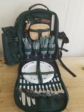 Picnic at Ascot Backpack Set Hiking Camping Beach Outdoor Eating Meals Travel picture