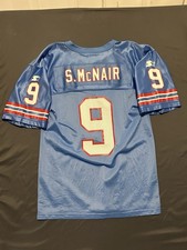 Vintage Tennessee Oilers Jersey Mens 48 Large Blue NFL Steve McNair Football picture