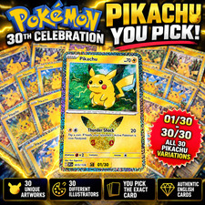 Pokemon 30th Celebration Pikachu You Pick 01/30-30/30 Holo Singles NM picture