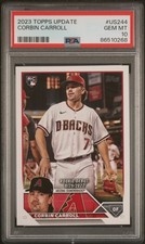 Graded 2023 Topps Update Corbin Carroll #US244 Rookie RC Card PSA 10 picture