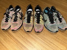 Nike Men’s Flyknit Racer Multicolor running Shoes 3 pair bundle 10.5 picture