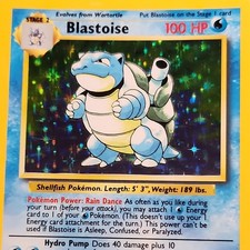 Pokemon Blastoise 2/102 Base Set Holo Rare 1999 English Stage 2 100HP picture