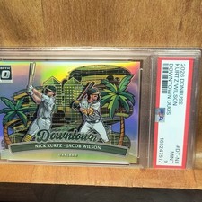 Panini 2026 Donruss Optic Downtown Duos DT-NJ Kurtz Wilson Oakland PSA 9 picture