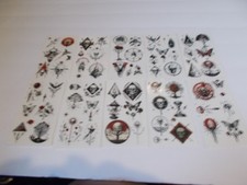10 Sheets of Biker Halloween Scary Temporary Tattoos Fast  picture