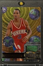 ALLEN IVERSON RARE GOLD PLANET 1997 FLEER METAL UNIVERSE INVESTMENT CARD MINT picture