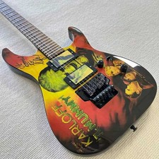 US Ship Kirk Hammett Signature Electric Guitar Karloff The Mummy Mahogany Body picture