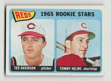 1965 TOPPS #243 TOMMY HELMS ROOKIE CARD RC EX *Hot Corner Vintage* picture