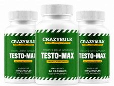 CrazyBulk Testo-Max Testosterone Booster - Bodybuilding 90 Capsules Pack Of 3 picture