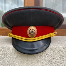 MVD USSR Soviet Police Militia Officer's Vintage Military Uniform Cap / 58 size. picture