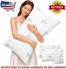 Bamboo Pillows 2 Pack King Queen Size Memory Foam Pillows Cooling Bed Pillow NEW picture