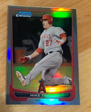 Rare 2012 Bowman Chrome Refractor #157 Mike Trout  Angels NM-MT picture