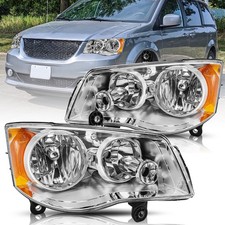 2pc Headlight For 08-16 Chrysler Town&Country 11-20 Dodge Grand Caravan Headlamp picture