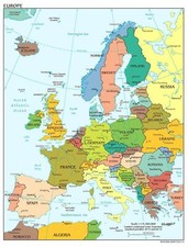 Iconic Arts Laminated 24x31 Poster: Political Map - Map of Europe 2012  picture
