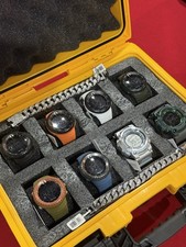 Activa x Invicta 8 Watch Lot + 2 Iced Cuban Bracelets Yellow Hard Case NEW picture