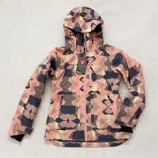 Backcountry Women's Crestcruiser Insulated Winter Jacket, Peach Geo Collage Sz S picture