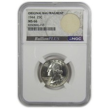 1944 Washington Quarter MS 66 NGC Silver Bag Fragment SKU:I20498 picture