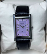 Vintage Refurbished Seiko Slim Tank Quartz Japan Men's Wrist Watch picture