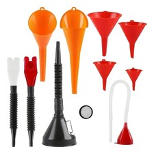 11pcs Fuel Funnels Set Plastic Long Neck Oil Funnel with Detachable Spout Filter picture