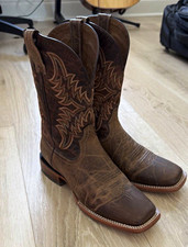 Ariat Men’s Brown Leather Western Cowboy Boots Square Toe US 10 MPN 10042471 picture