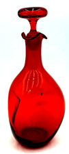 Blenko 49 Pinch Decanter Ruby Red Wayne Husted 1959 MCM Art Glass picture