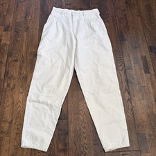 Vintage Stan Ray Women’s Beige White Striped Pants 29x30 USA Made Riverside Tool picture