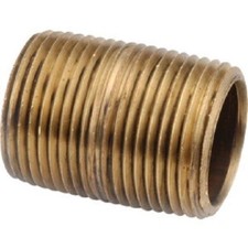 (12)- Anderson Metals 1 In. x Close Red Close Brass Nipple 38300-16 picture