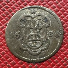 Germany, Saxony 1686-CF Billon 1 Pfennig. John George III. High Grade. KM# 573 picture