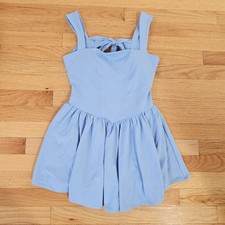 Blogilates Women's Mommy & Me Princess Bow Back Dress - Blue Size Medium NWT picture