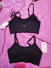 2 Xersion Studio Women’s Sports Bras, Black S, Convertible Straps, Quick-Dri picture