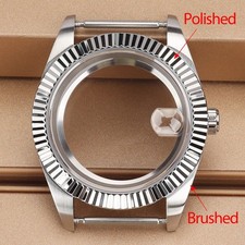 FEIYASHI Steel Bevel Edge Aviator Watch Case 36/39mm For Seiko NH35 Miyota 8215 picture
