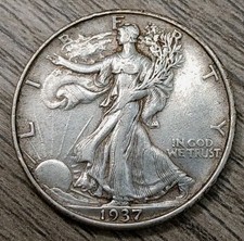 1937-P XF 90% Silver Walking Liberty Half Dollar -  #3 picture