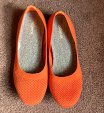 Allbirds Women’s Orange Knit Wool Blend Slip-On Ballet Flats Comfort Size 8 picture