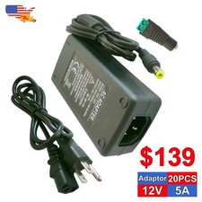 10~50 Pack 12 Volt Switching Power Supply 60W 120V AC To 12V DC 5A Converter picture
