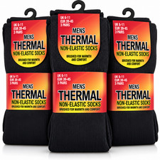 Mens Thermal Socks Non Elastic Thick Winter Warm Soft Brushed Work Sock UK 6-11 picture