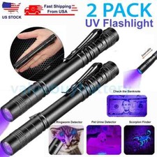 2x UV Ultra Violet LED Flashlight Blacklight Light 395nM Inspection Lamp Torch picture