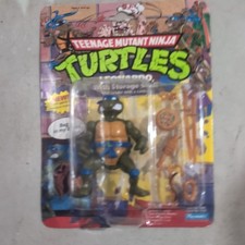 1991 Vintage TMNT Storage Shell Leo Leonardo Black Belt Variant Turtles w/Swords picture