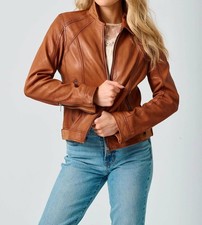 Mauritius Sunny 2 Regular Fit Leather Jacket Size 7/8 picture