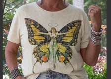Jaded Gypsy New Spread Your Wings Moon Dancer Tee S/M picture