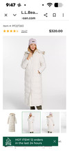 l.l.bean women's full length down coat  picture