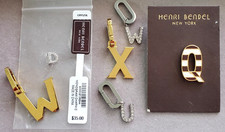 Henri Bendel Letter Charms Influencer NOS, 6 pc, Enamel Rhinestone Jewelry Lot picture