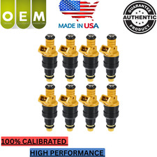 x8 OEM BOSCH Fuel Injectors for 1985-92 Ford E-150 Econoline Club Wagon 5.0L V8 picture