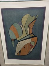 Mikhail Chemiakin Signed Lithograph 34/225 Framed Vintage Abstract Art Print  picture