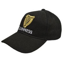 Baseball Cap Guinness With Official Logo and Signature, Black New One Size picture